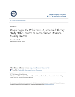 A Grounded Theory Study of the Divorce or Reconciliation Decision