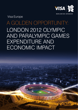a golden opportunity: london 2012 olympic and paralympic games