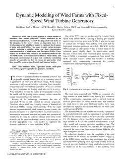 Dynamic Modeling of Wind Farms with Fixed-Speed Wind