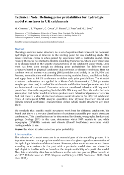 Technical Note: Defining prior probabilities for hydrologic model