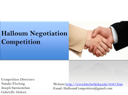 Halloum Negotiation Competition