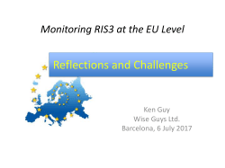 Monitoring RIS3 at the EU Level