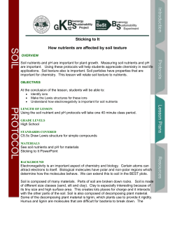 Sticking to it: How nutrients are affected by soil