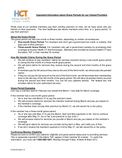 Important Information about Grace Periods for our