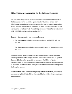Q2S Math Sequence Schematic
