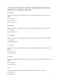 Adaptation to climate change in an agricultural landscape in the