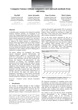 Computer Science without computers: new outreach methods from
