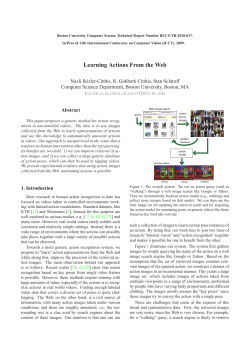 Learning Actions From the Web - Computer Science