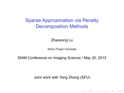 Sparse Approximation via Penalty Decomposition Methods