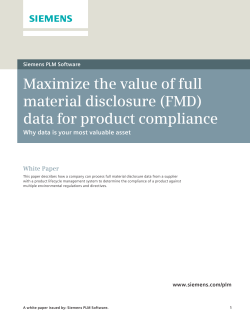 Maximize the value of full material disclosure (FMD) data for