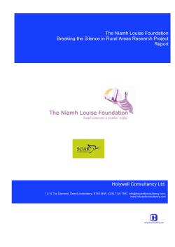 Holywell Report - The Niamh Louise Foundation
