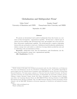 Globalization and Multiproduct Firms