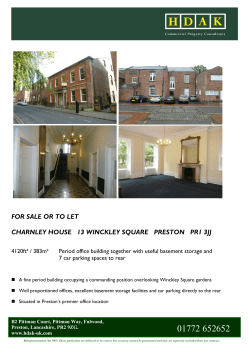 for sale or to let charnley house 13 winckley square preston