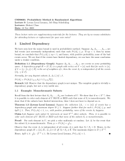 1 Limited Dependency