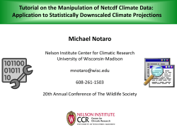 2013 Workshop Climate Data - University of Wisconsin–Madison