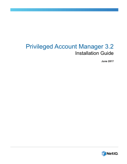 NetIQ Privileged Account Manager 3.2 Installation Guide