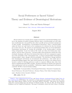 Social Preferences or Sacred Values? Theory and Evidence of