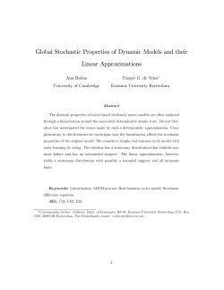 Global Stochastic Properties of Dynamic Models and