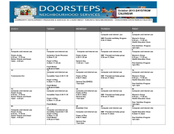 October 2015 DAYSTROM CALENDAR MONDAY TUESDAY