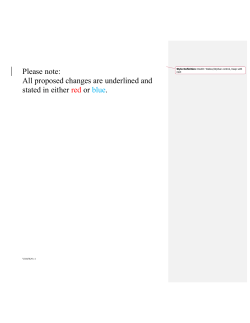 proposed changes are underlined and stated in either red or blue.