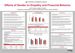 Effects of Gender on Empathy and Prosocial Behavior
