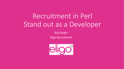 Recruitment in Perl &ndash; The State of the Perl Market