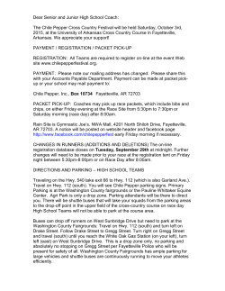 Senior and Junior High School Coach Guidelines 2015
