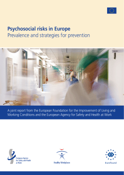 Psychosocial risks in Europe Prevalence and strategies - EU-OSHA