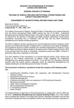 the bank of agriculture (boa)