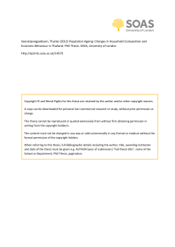 Population Ageing - SOAS Research Online