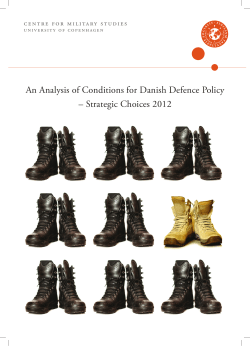 An Analysis of Conditions for Danish Defence Policy &ndash; Strategic