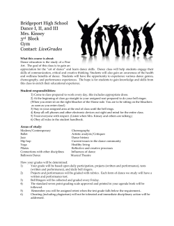 1) Come to class prepared to work every day, this includes