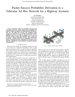 Packet Success Probability Derivation in a Vehicular Ad Hoc