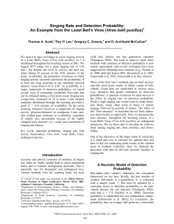 Singing Rate and Detection Probability: An Example from the Least