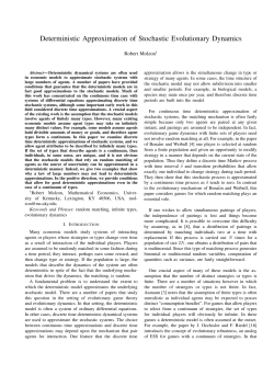 Deterministic Approximation of Stochastic Evolutionary Dynamics