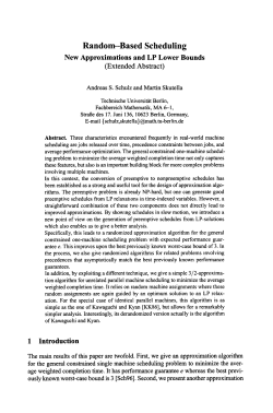 Random-based scheduling new approximations and LP