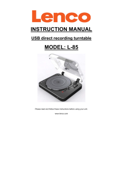 instruction manual model: l-85