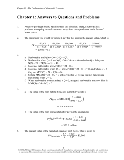 Chapter 1: Answers to Questions and Problems