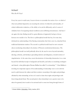 Irit Rogoff Who Do We Face? Every few years it would seem, I must