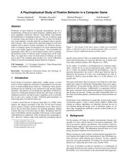 A Psychophysical Study of Fixation Behavior in a Computer Game