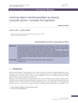 Learning object-oriented paradigm by playing computer games
