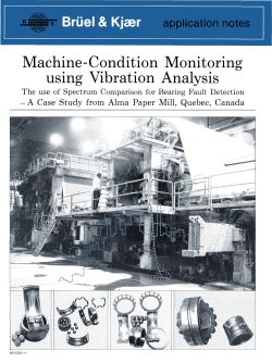 Application notes - Machine-Condition Monitoring using Vibration