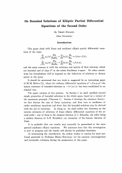 On Bounded Solutions of Elliptic Partial Differential
