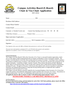 Campus Activities Board (CAB) - Sites at La Verne