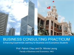 business consulting practicum - Gallant Ho Experiential Learning