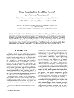 Should competing firms reveal their capacity?
