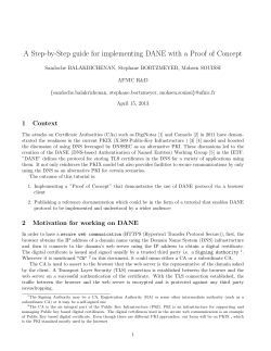 A Step-by-Step guide for implementing DANE with a Proof of