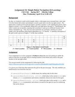 Assignment #4: Simple Robot Navigation (Q