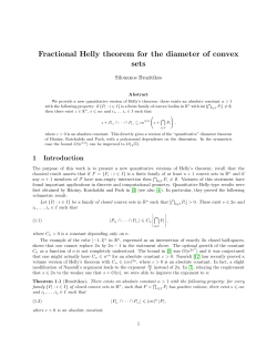 Fractional Helly theorem for the diameter of convex sets