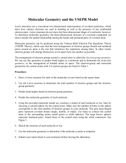 Molecular Geometry and the VSEPR Model